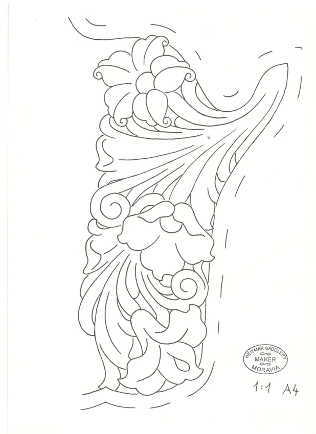 Arizona Floral Western Holster Pattern — product photograph