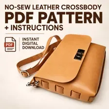 No-Sew Leather Crossbody Pattern — product photograph