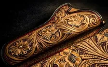Sheridan Style Western Holster Carving Design — product photograph
